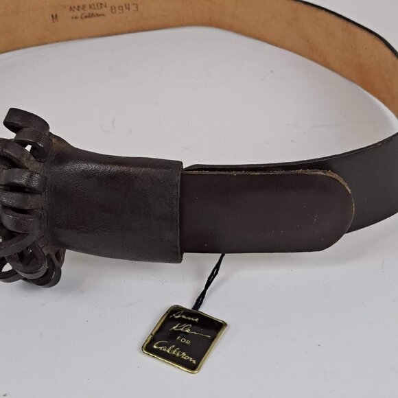 Anne Klein for Calderon Size Medium Brown Leather Belt Style 8943 NWT main image 11